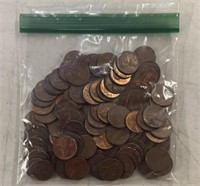 (BAG OF 100)LINCOLN MEMORIAL CENTS