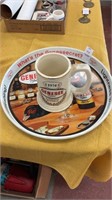 Genesee Beer Tray and Stein