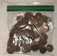 (BAG OF 100)LINCOLN MEMORIAL CENTS