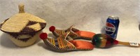 Moroccan Peruvian Silk Leather Slippers Woven