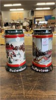 1991-92 Budweiser Christmas Beer Steins