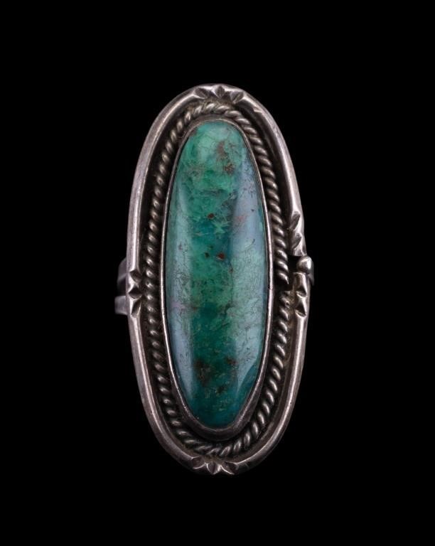 Early Native American Turquoise Sterling Ring