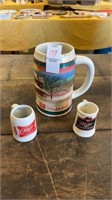 Miller High Life Mini and Large Steins