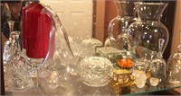 Cut Glass and Etched Bell Lot