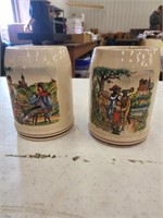 2 federal Republic beer stein cups
