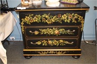 VINTAGE 3 DRAWER HAND PAINTED CHEST
