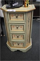 PAINTED 4 DRAWER SIDE TABLE