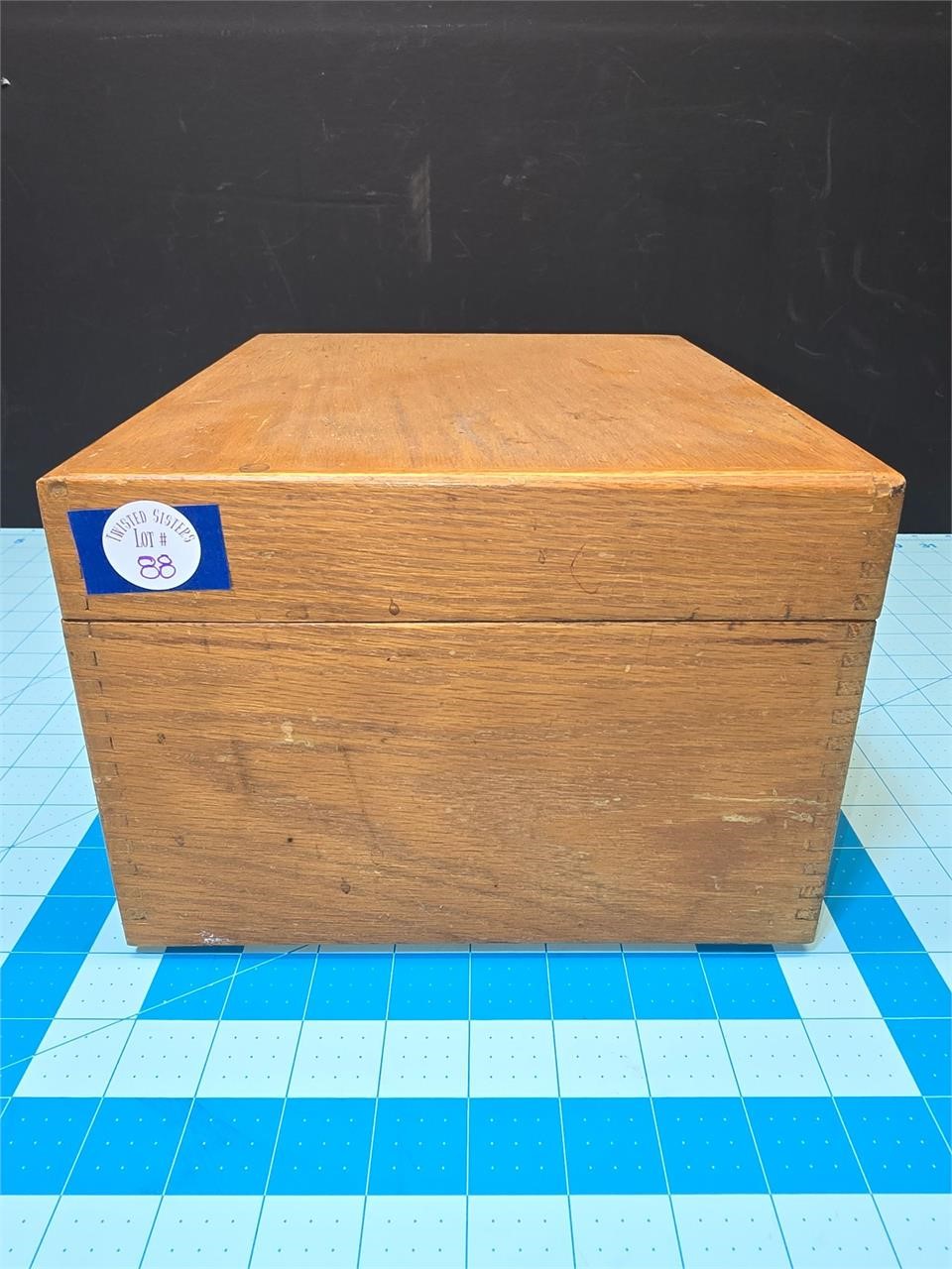 Vintage wood file card box