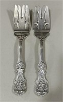 Two Francis I Sterling Medium Cold Meat Forks