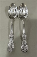 Pair of Francis I Sterling Pierced Serving Spoons