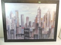 Manhattan View Art Print on Canvas 39.5 x 29.5