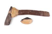 Inuit Ulu Knife & Side Scraper Eskimo Artifact