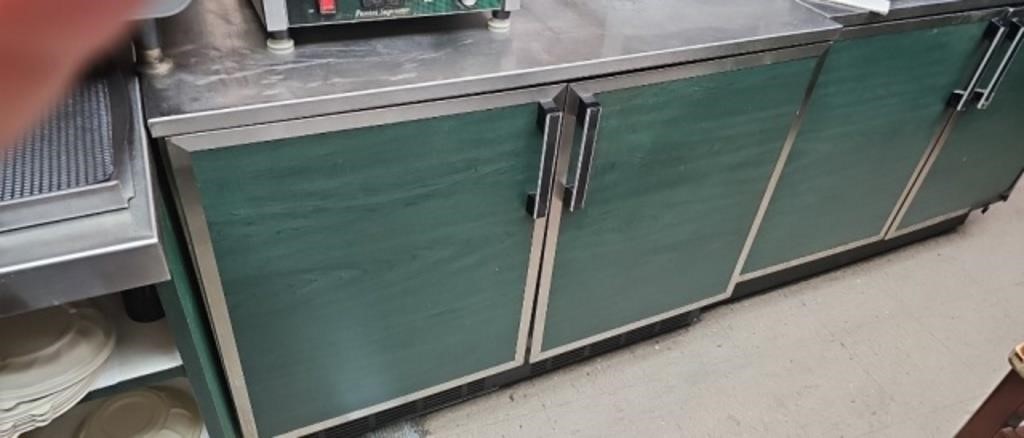 Two door stainless steel undercounter cooler
