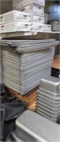 Pile of aluminum trays