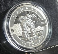 O Canada 2013 $10 Fine Silver Coin - Inukshuk