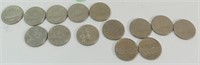 Qty of 14 $1 Dollar Canadian Coins