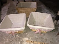 (3) Baskets & Liners