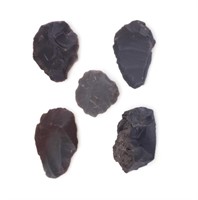 Inuit Eskimo Flint Scraper Artifacts (5)