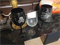 Glass Halloween Goblet Glasses