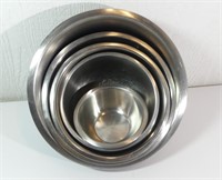 Qty of 5 Stainless Steel Mixing Bowls