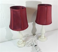 2 Table Lamps, used condition - 19" tall