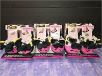 cow slippers sizes small to large 3 pairs