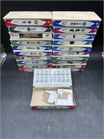 21 Tan Plastic Storage Boxes 11"x5 1/2"x2"