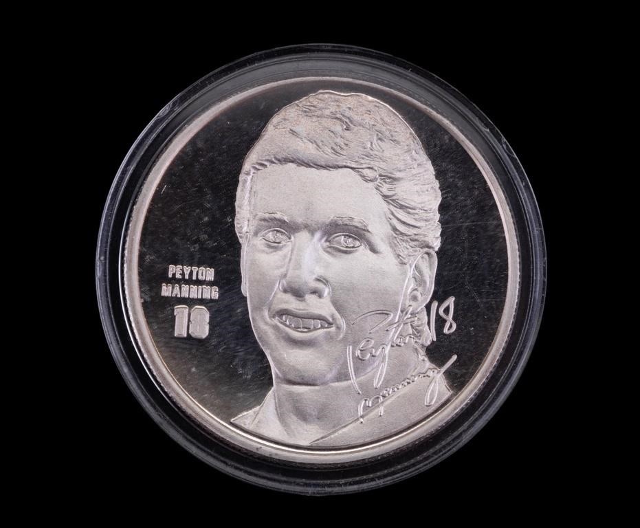 Peyton Manning 999 Silver Medallion