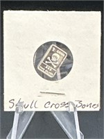 1g .999 Fine Silver Bar Skull, cross, and bones