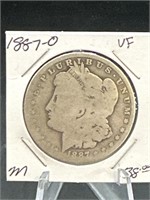 1887-O 90% silver Morgan, dollar