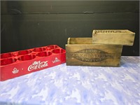 Vintage crates and soda carrier