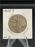1942 – 90% Silver Walking Liberty Half Dollar