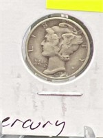 Silver mercury Head dime 90% silver 1943