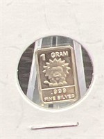 1g .999 fine silver Bar lion