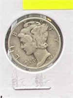 Silver mercury Head dime 90% silver 1942