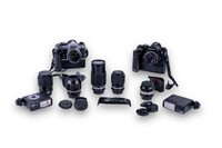 Nikon FM Cameras w/ MD-12 Drives, Lenses