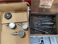 Boxes of gauges and boring tools