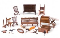 Collection of Doll House Furniture (13 pcs)