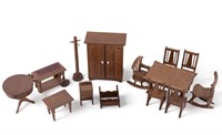 Collection of Doll House Furniture (14 pcs)