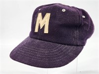 EARLY WOOL "M" BASEBALL HAT CAP