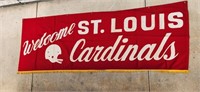 VINTAGE WELCOME ST. LOUIS CARDINALS FOOTBALL BANNR