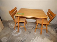 1950's Child's Maple Table & Chairs Set