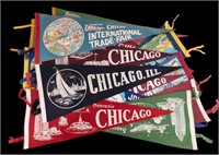 20th Cent. Chicago, Ill. Felt Pennants (18 Total)