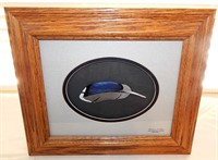 Oak Framed Mallard Feather by Brian Crider