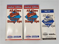 3) BALTIMORE ORIOLES ACTION STAND UPS
