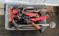 Tote of drills/hand tools