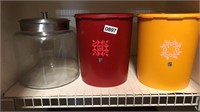 Tupperware Flour and Sugar Storage Bins Glass Jar