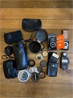 Lot of Lens Bags, Light Meters, filters...etc