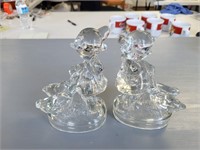 Bookends Heavy Glass Girl & Geese Resale $25.