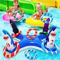 Inflatable Pool Ring Toss Game Shark Pool Toys